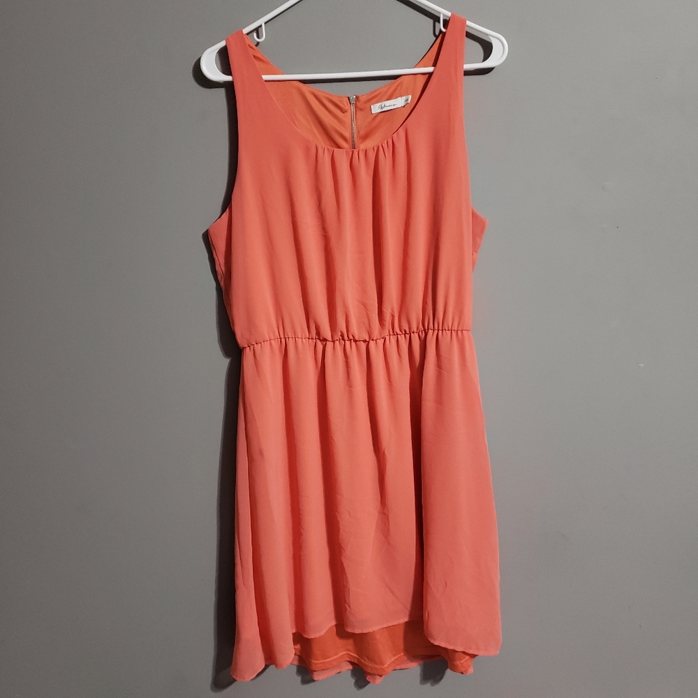 Reitman peach midi dress